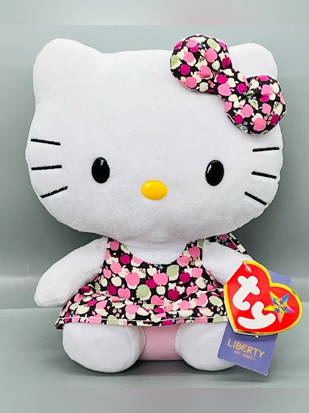 Ty Beanie Buddies Sanrio Hello Kitty Liberty Collab Plush Apple Fabric 9.5”